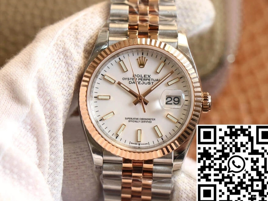 Rose Factory EW Datejust M126231-0017 Dial White Rolex Gold 0311